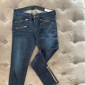 Rag & Bone Kensington Zippered Skinny Jeans size 29